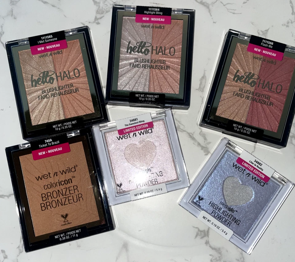 Set of 5 Wet N Wild Highlighting Powder and bronzer ! sold out collection - Image 1 of 1