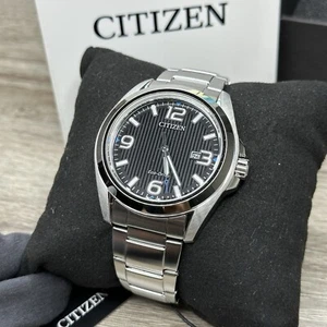 NUEVO✅ Reloj para hombre Citizen Eco-Drive deportivo esfera negra acero inoxidable AW1430-86E - Imagen 1 de 17