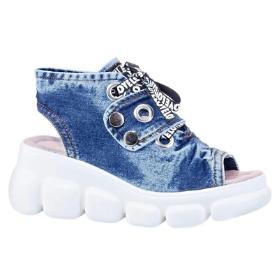 Сандалии джинсы обувь, женская спортивная обувь / сандалии ботинки / подарок на День святого Валентина' - Изображение 1 из 4