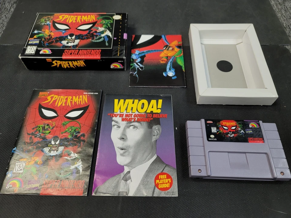 Spiderman Spider-Man Super Nintendo SNES Complete In Box CIB Great Shape Poster - Image 1 of 4