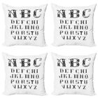 Alphabet Pillow cushion set of 4 Ornamental Letters A to Z