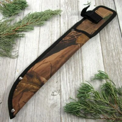 FUNDA DE CUCHILLO DE HOJA FIJA | Bolsa de cinturón de nailon Hunter Camo - Para hojas de hasta 8,5" Foto 1 de 4