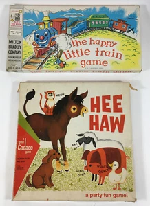 Lot Of 2 Vintage Kids Games Hee Haw, The Happy Little Train Game - Picture 1 of 9