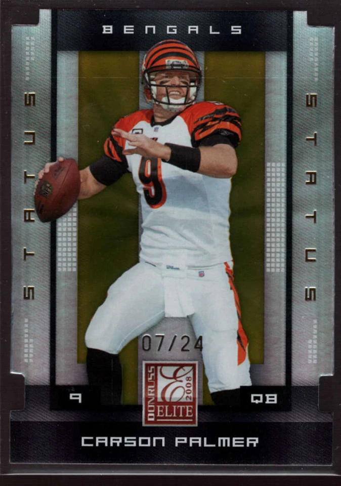 Carson Palmer 2008 Donruss Elite Status Die Cut /24 SP #20 Mint - Near Mint Q3 - Image 1 of 2