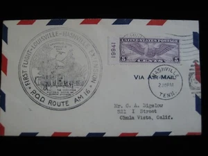 USA 1931 First Flight Cover - Louisville to Nashville - Picture 1 of 3