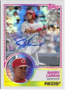 2018 Topps Silver Pack BARRY LARKIN Auto Prism Refractor /30 - Picture 1 of 2