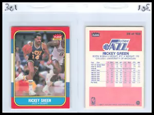 1986 Fleer Basketball #39 Rickey Green Utah Jazz - EX 301 - Bild 1 von 1