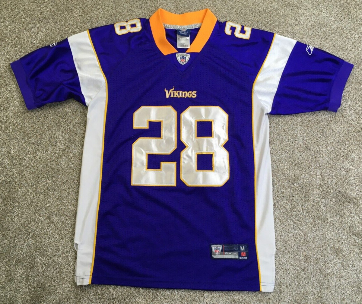 Reebok ゲームシャツ NFL バイキングス PETERSON 28番 XL Vintage Adrian Peterson Minnesota Vikings 28 Reebok NFL