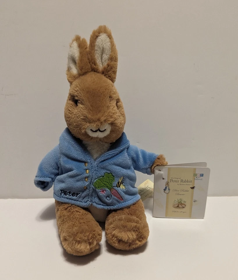 全新 原装 Peter Rabbit 豆豆毛绒 Beatrix Potter 儿童首选 8" B2 — 第 1/4 张图片