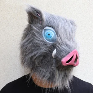 Anime Demon Slayer Hashibira Inosuke Halloween Pig Head Set Festival - Picture 1 of 5