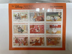 Disney Animal Stories - The Aristocrats 1988 Postage Stamp Set. Grenada. Mint. - Picture 1 of 2