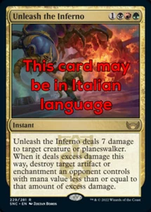 MTG UNLEASH THE INFERNO EXC - SCATENARE L'INFERNO 229 - SNC - MAGIC - Imagen 1 de 1