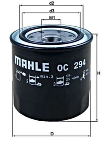 MAHLE Oil Filter For TOYOTA Avensis Carina E Corolla Picnic Previa 9091550003 - Picture 1 of 2
