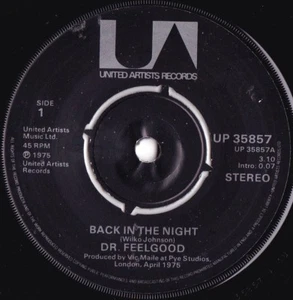 Dr. Feelgood ORIG UK 45 Back in the night EX ’75 United Artists Pub Rock R&B - Picture 1 of 1