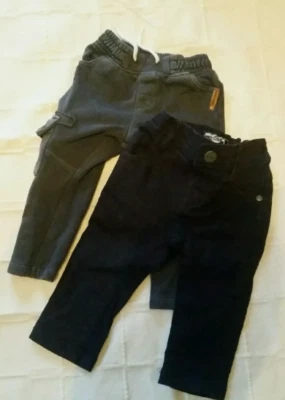 Pantalones de mezclilla para bebé niño talla 3-6 meses pantalones ropa paquete pantalones informales X2 Foto 1 de 4