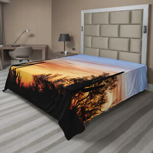 Ambesonne Western Flat Sheet Top Sheet Decorative Bedding 6 Sizes