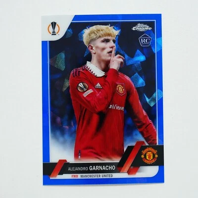 2022-23 Topps Chrome Sapphire UEFA Alejandro Garnacho Image Variation RC #50 - Image 1 of 2