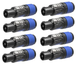 8 NEUTRIK NAC3FXXA-W-L 20A POWERCON (BLUE) Power In Locking Cable Mount - Picture 1 of 1