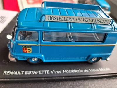 VOITURE MINIATURE 1/43è  RENAULT ESTAFETTE vitrée  "HOSTELLERIE DU VIEUX MOULIN" - Photo 1/3