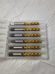 WIDIA Spiral Flute Taps 6pk : 3/8-16 UNC, 3 Fl HSS TiN Coated 2746448 - Picture 1 of 3