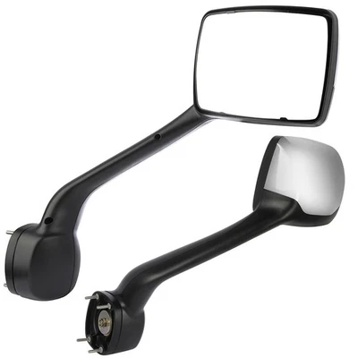 Chrome Pair Side View Hood Mirrors For 2000-17 Kenworth T680 2010-17 Peterbilt Foto 1 de 4