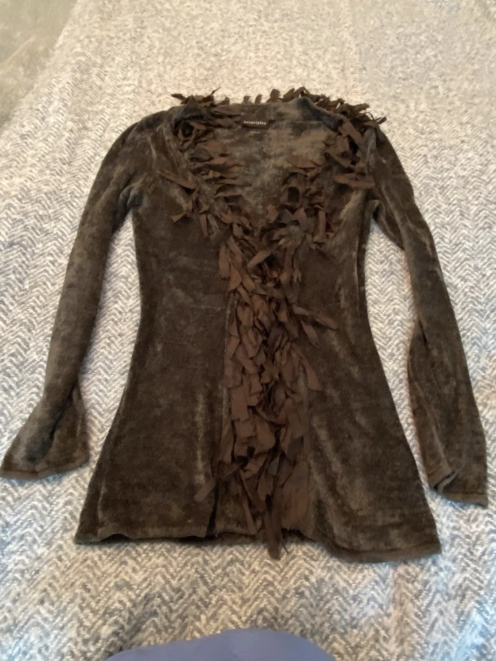 Women's dark green Principles long sleeve button up cardigan size 12 - Image 1 of 4