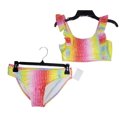 TOMMY HILFIGER Bikini Ombre Estampado Logotipo Niñas Grandes, Conjunto de 2 Piezas XL 359 Foto 1 de 3