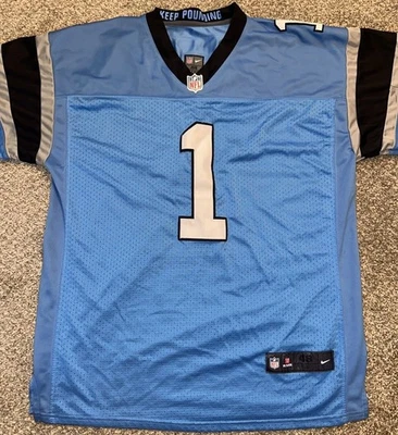 Camiseta costurada Carolina Panthers Cam Newton #1 Nike On Field NFL tamanho 48 - Imagem 1 de 4