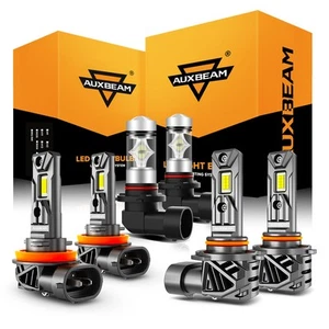 AUXBEAM Canbus LED Headlight Fog Light 6500K White For Cadillac SRX 2010-2016 - Picture 1 of 17