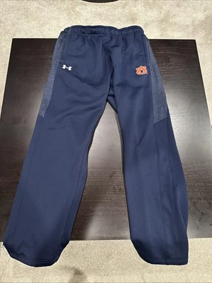 Pantalones de calentamiento emitidos por el equipo Under Armour de los Tigres de castaño rojizo L azul marino polar tormenta raros Foto 1 de 4