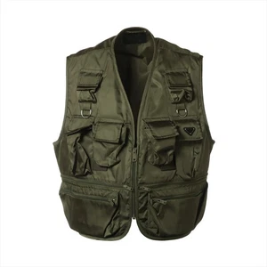 Prada Triangle logo 23 years Nylon Vest XL Men's Khaki SGC499 Re Nylon Multi-po - Picture 1 of 7