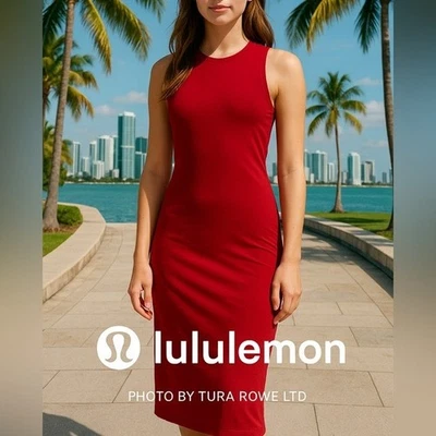 Lululemon All Aligned Midi Dress size 2 Dark Red NWT - Image 1 of 4