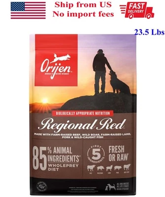 ORIJEN Regional Red Dry Dog Food, Grain Free Poultry Free High Protein, 23.5 lbs - Image 1 of 4