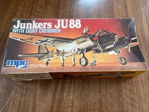 MPC 2-0203 Junkers JU88 w/ 8 Crewmen 1:72 Scale Model Kit Includes Decals Unused - Picture 1 of 4
