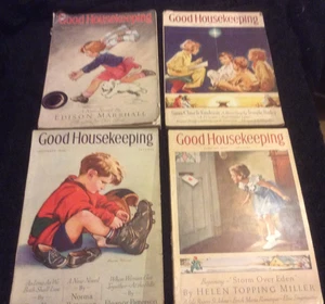 Good Housekeeping Magazines 1936 & 1937 Lot of 4 w/ DIsney Cartoons - Picture 1 of 20
