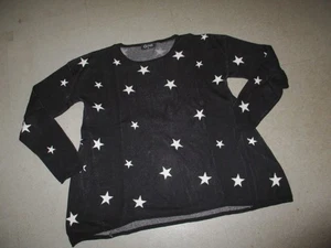 schöner Strick Pulli GINA Gr.40 schwarz Sterne A-Linie - Bild 1 von 2