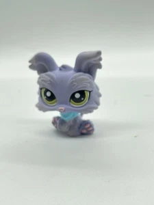 Authentischer Littlest Pet Shop LPS # 1611 lavendel lila Yorkie Hund grüne Augen - Bild 1 von 4