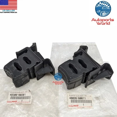 JUEGO DE 2 COJINES DE PARADA DE PARACHOQUES EJE TRASERO ORIGINALES OEM TOYOTA 03-09 4RUNNER GX470 Foto 1 de 4