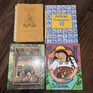 Lot Of 4  Cookbooks Vintage Rare Texas Spiral Hardback - Picture 1 of 5
