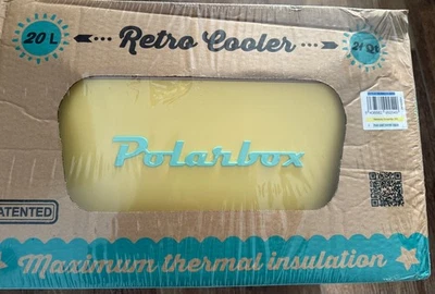 Polarbox gelb Retro Kühlbox 20l Style 9254 Camping Kühlschrank Kühltasche Auto - Bild 1 von 2
