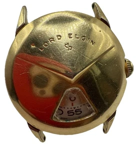 Lord Elgin Chevron Jump Hour 21J Direct Read Manual CAL719 14kt GOLD FILLED-RUNS - Picture 1 of 23