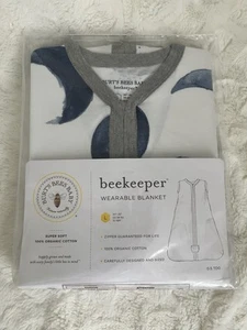 Burts Bees Baby Boy Blue White Wearable Blanket L 12-18 M - Picture 1 of 5