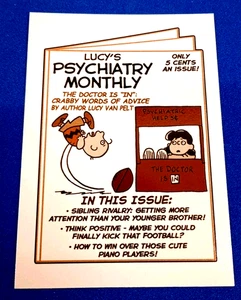 Pegatina Sepia 2017 Wacky Packages 50 aniversario "LUCY'S PSIQUIATRY MONTH" - Imagen 1 de 1