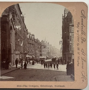 The Cowgate, Edinburgh, Schottland Vintage Keystone View Stereoview Card 1897 - Bild 1 von 4