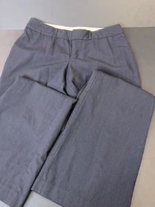 Women’s Banana Republic Wool x Jackson Trousers Wide leg Sz 12 Mid Pinstripe Blu - Picture 1 of 12