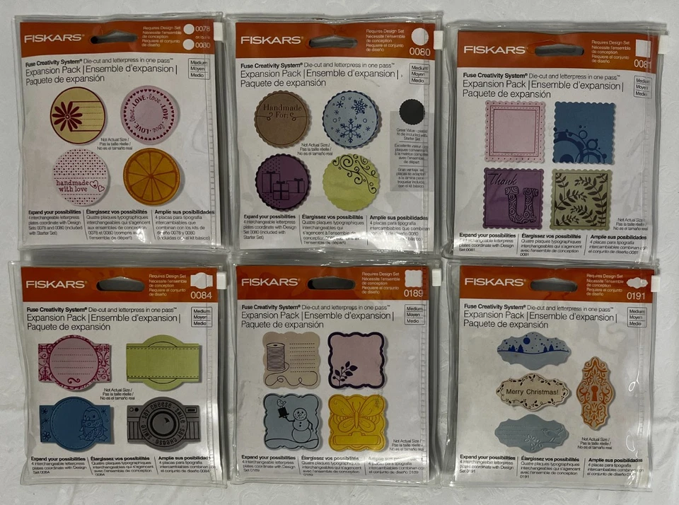 Fiskars Fuse Creativity System Die Cut  & Letterpress Expansion Packs Medium - Image 1 of 1