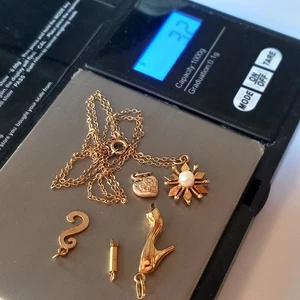 restposten 9 kt gold artikel, schrott oder gebraucht, alles guter zustand & tragbar. 3,2 Gramm - Bild 1 von 21