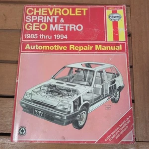 Chevrolet Sprint Geo & Metro 1985 - 1994 Haynes Repair Manual Book 24075 (1727) - Foto 1 di 3