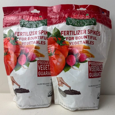 2 Pack - Jobe's 06028 Organic Bountiful Vegetable - Fertilizer Food Spikes - Image 1 of 4