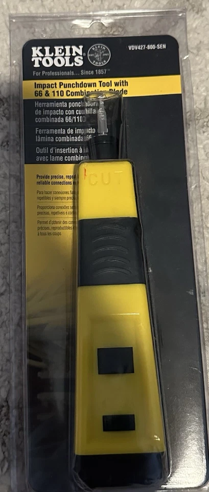Klein Tools VDV427-800-SEN Impact Punchdown Tool with 110/66 Blade, Reliable CAT - Image 1 of 2